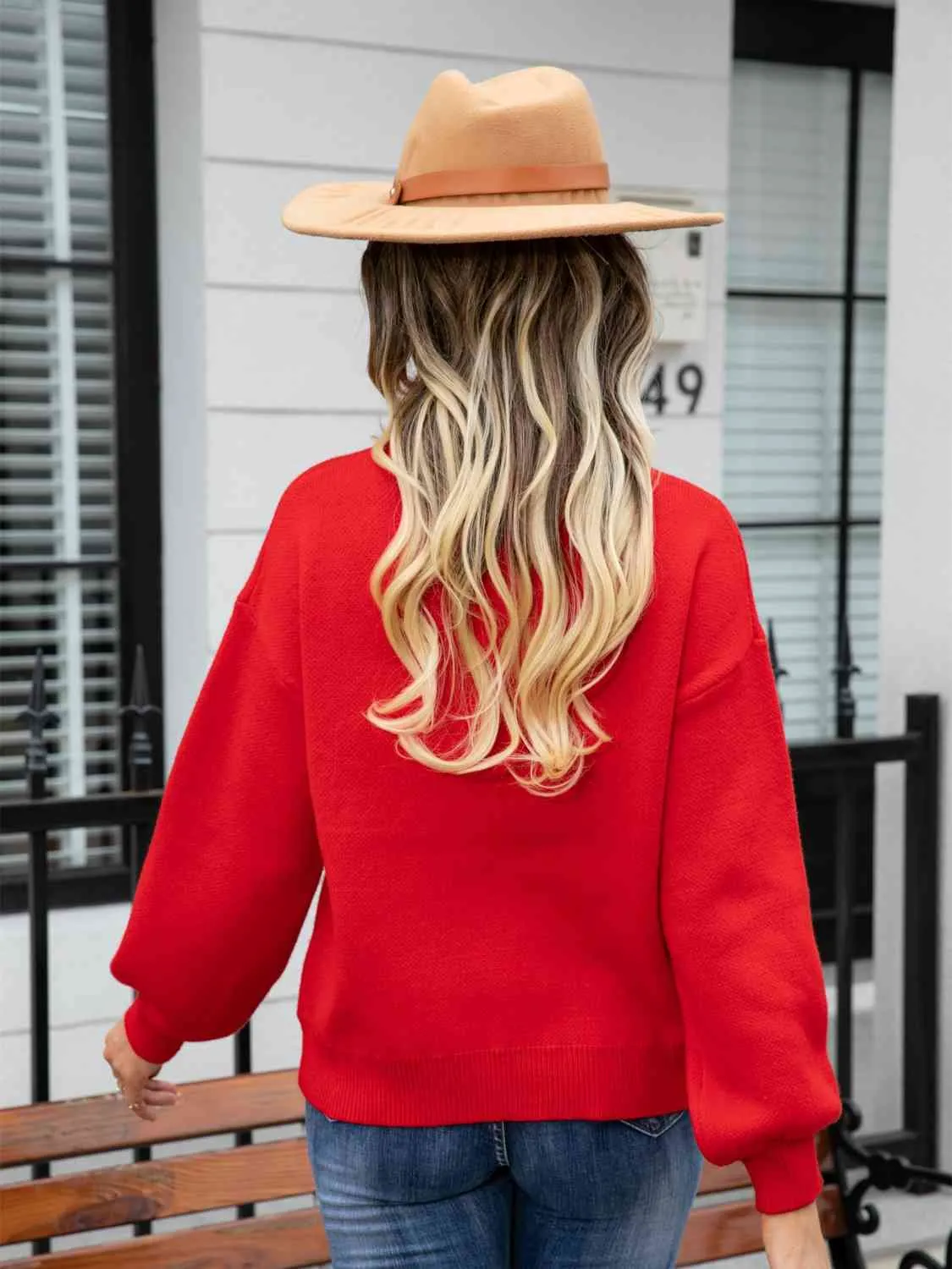 Heart Graphic Round Neck Sweater sold by Unique Kulture product image thumbnail 2