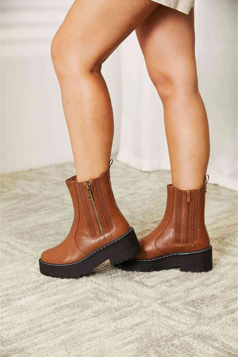 Forever Link Side Zip Platform Boots sold by Unique Kulture product image thumbnail 3
