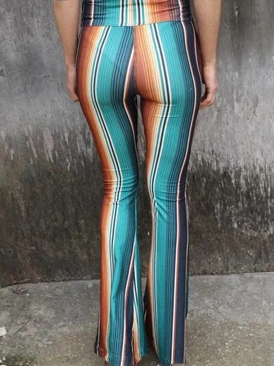 High Waist Striped Bootcut Pants sold by Unique Kulture product image thumbnail 3