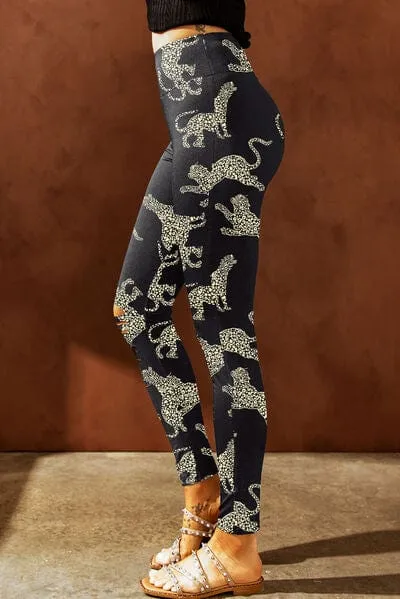 Animal Printed Distressed High Waist Leggings sold by Unique Kulture product image thumbnail 3