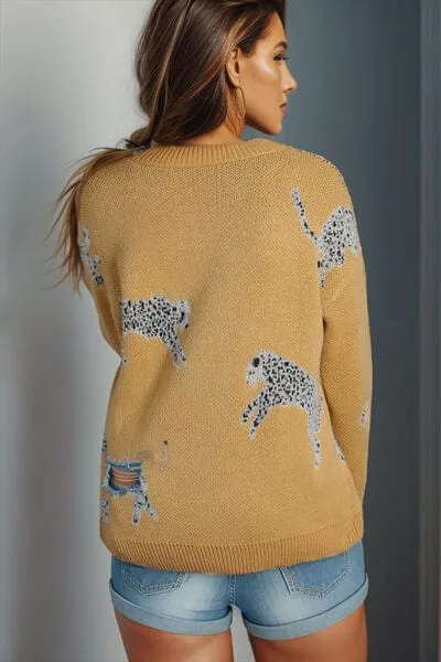 Animal Element Round Neck Dropped Shoulder Sweater sold by Unique Kulture product image thumbnail 2
