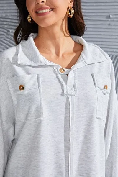 Exposed Seam Collared Neck Sweatshirt sold by Unique Kulture product image thumbnail 3