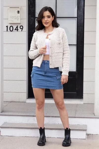 Button Up Round Neck Cardigan sold by Unique Kulture product image thumbnail 4