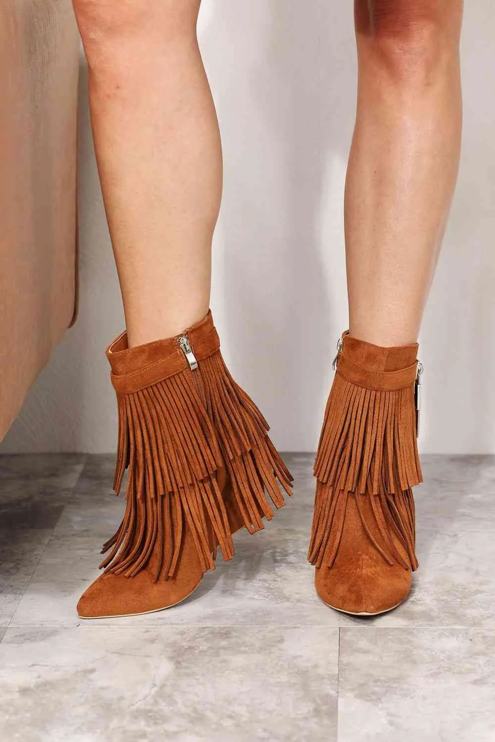 Legend Women's Tassel Wedge Heel Ankle Booties sold by Unique Kulture