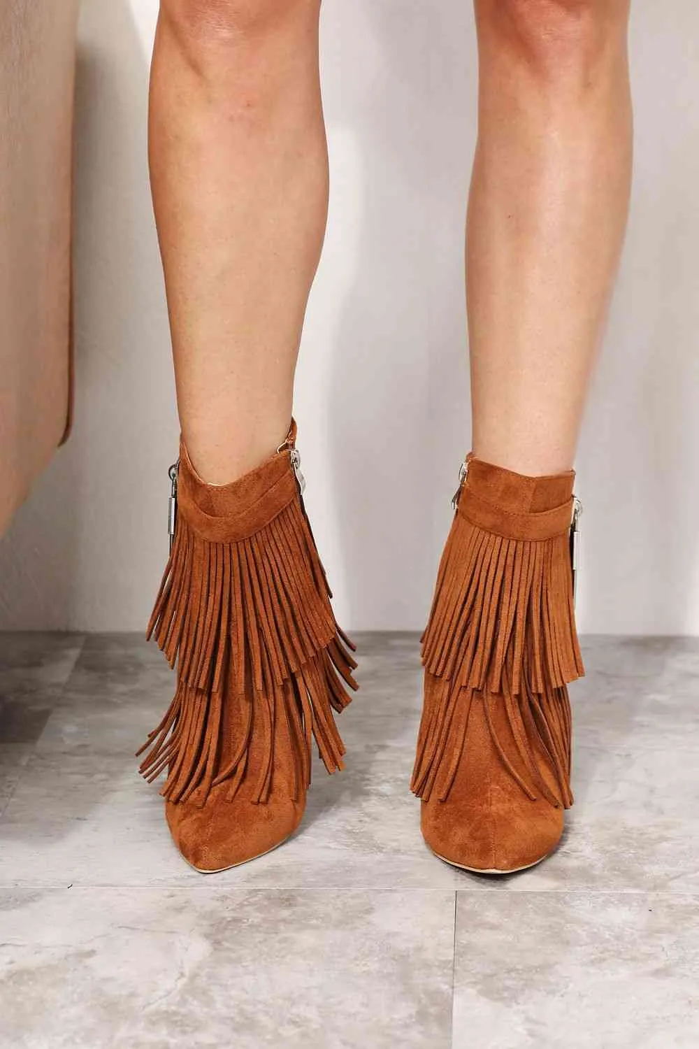 Legend Women's Tassel Wedge Heel Ankle Booties sold by Unique Kulture product image thumbnail 2