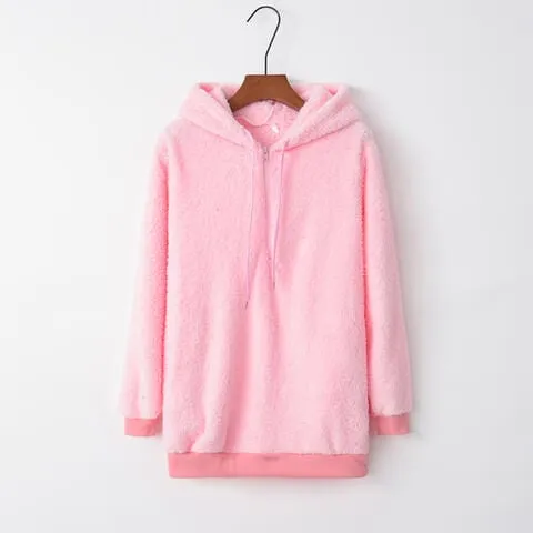 Quarter-Zip Drawstring Teddy Hoodie sold by Unique Kulture product image thumbnail 2