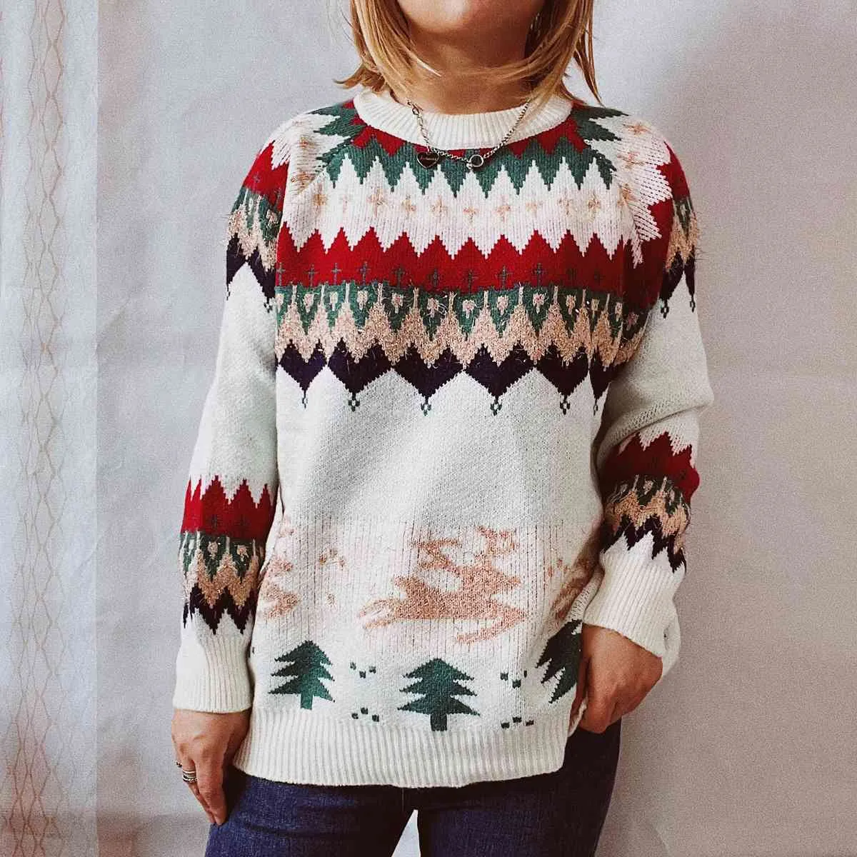 Christmas Element Long Sleeve Sweater sold by Unique Kulture