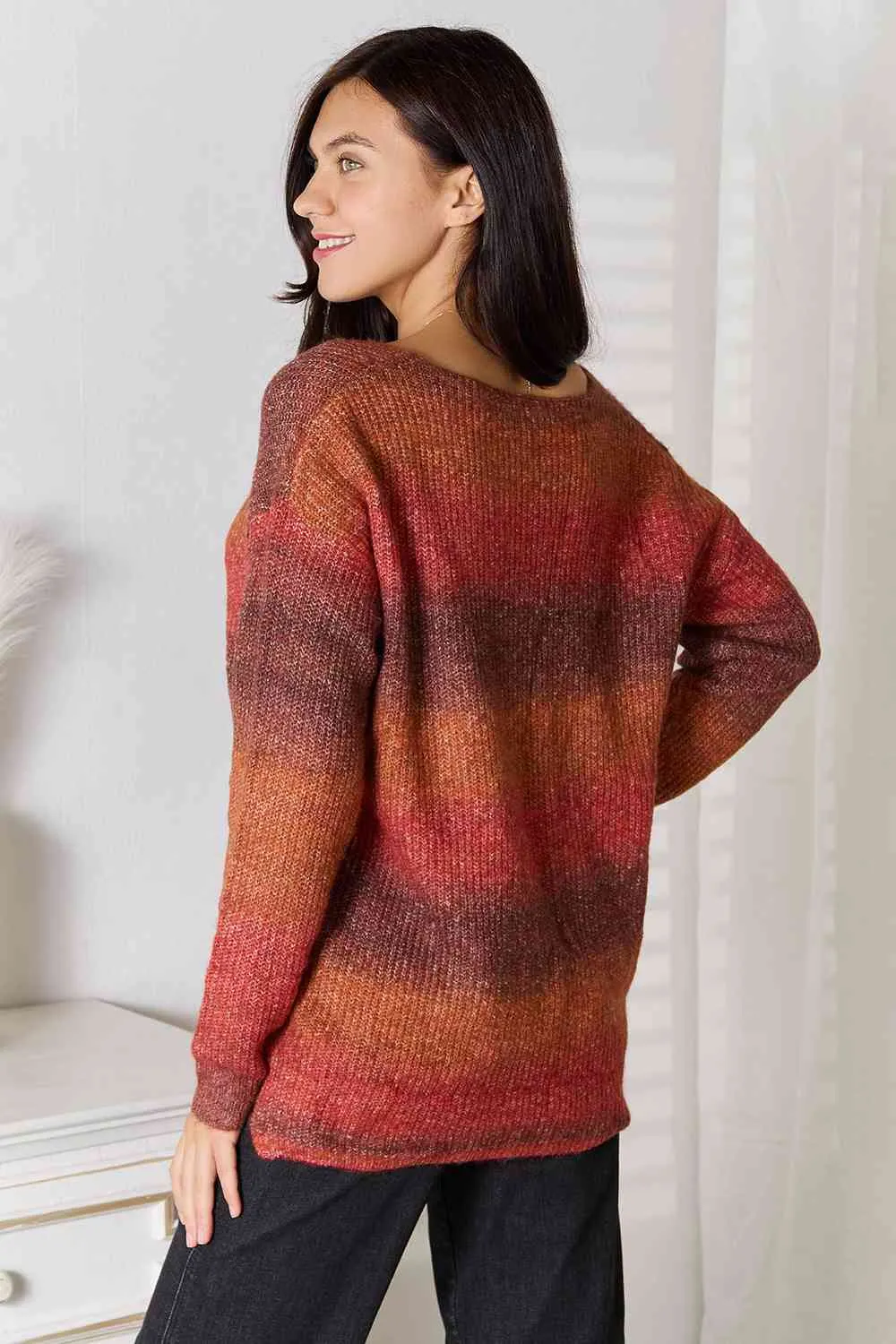 Gradient V-Neck Sweater sold by Unique Kulture product image thumbnail 2