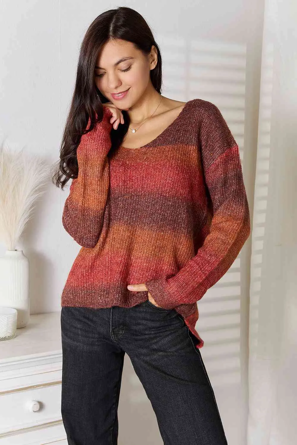 Gradient V-Neck Sweater sold by Unique Kulture product image thumbnail 3