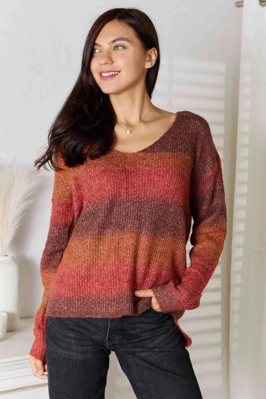 Gradient V-Neck Sweater sold by Unique Kulture
