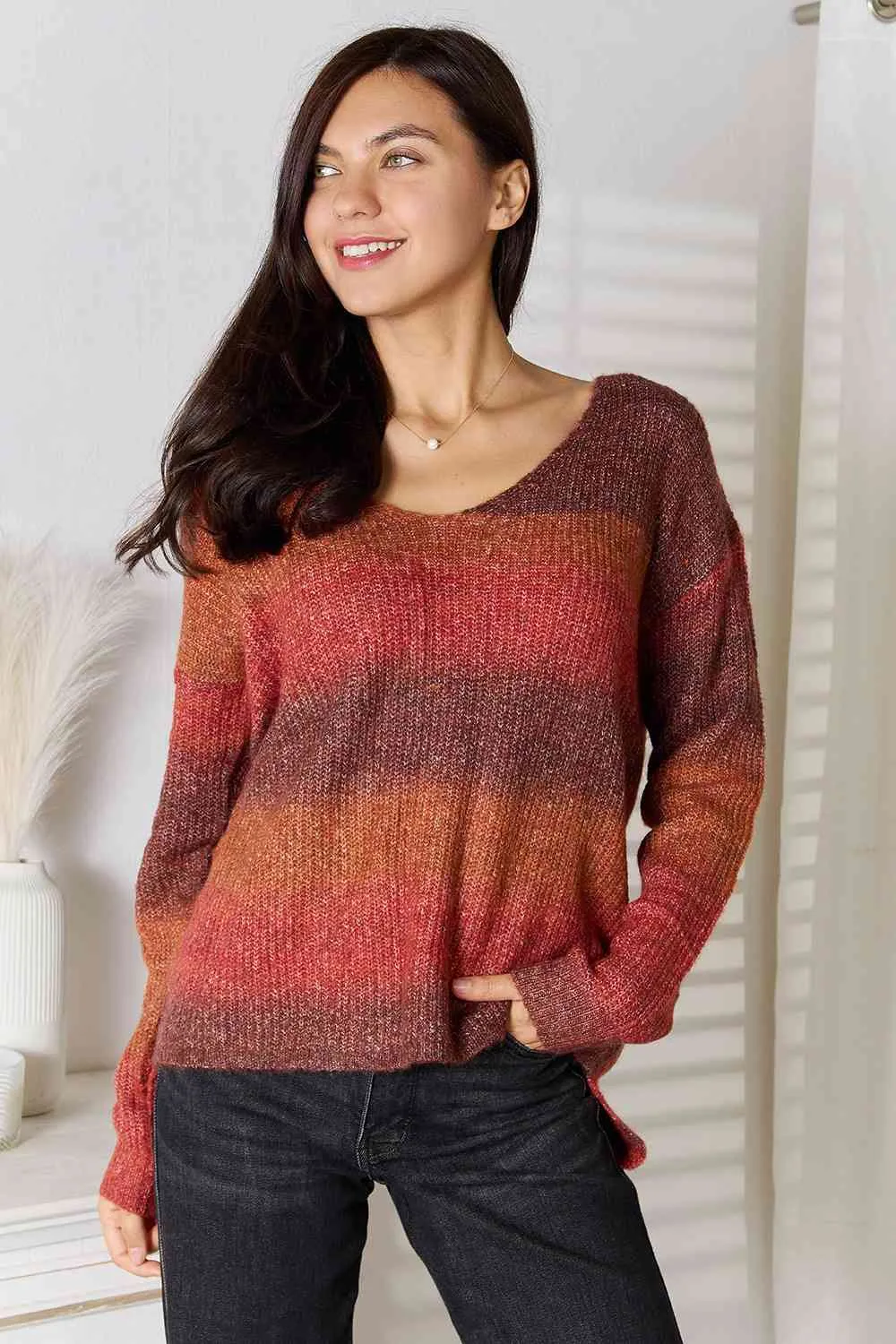 Gradient V-Neck Sweater sold by Unique Kulture