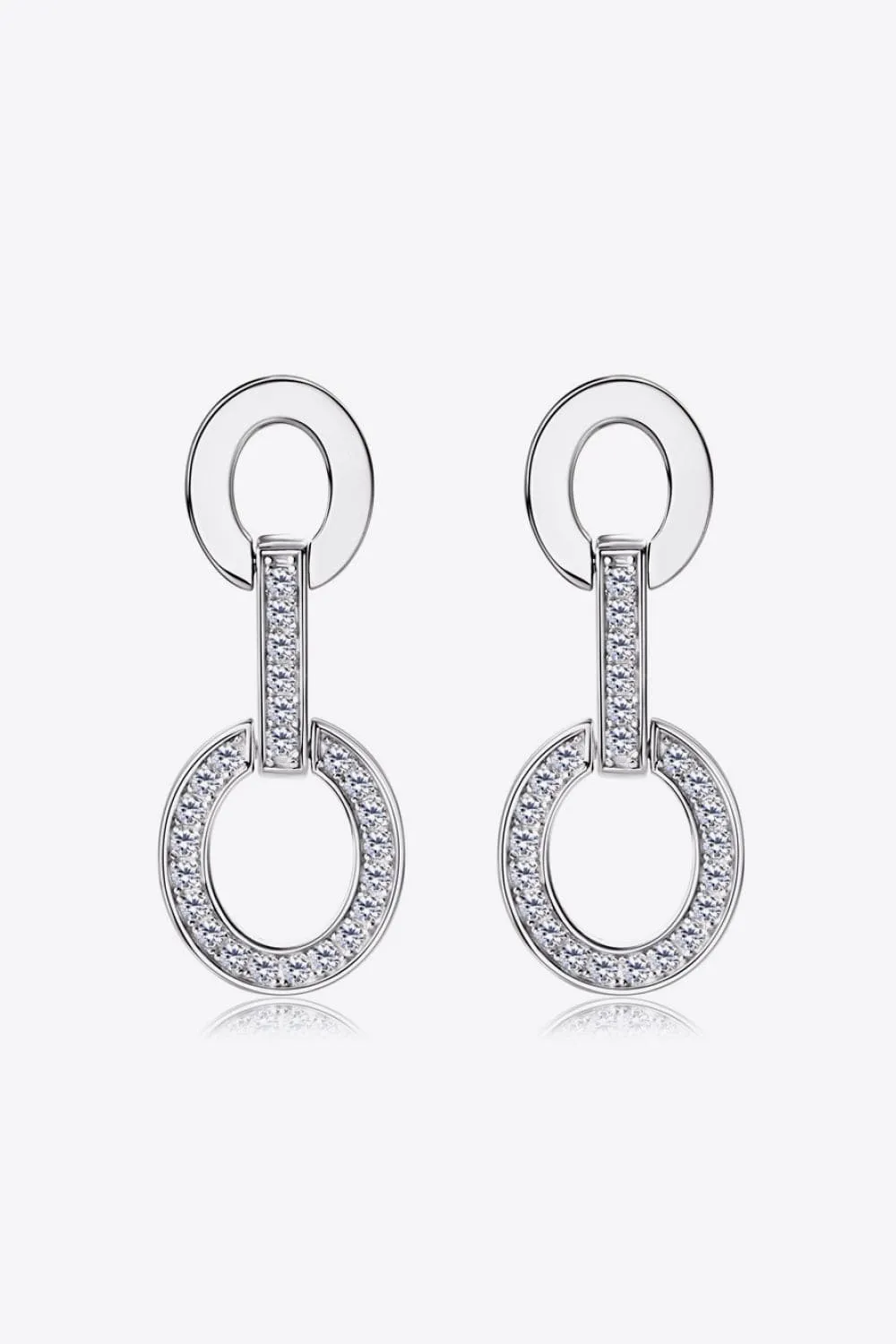 Moissanite 925 Sterling Silver Earrings sold by Unique Kulture