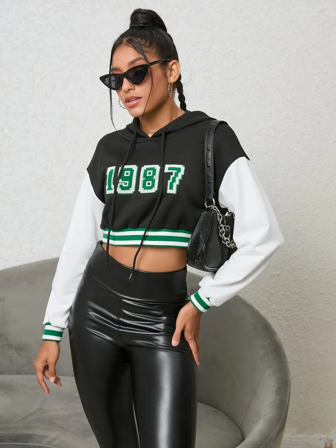 1987 Graphic Cropped Hoodie sold by Unique Kulture