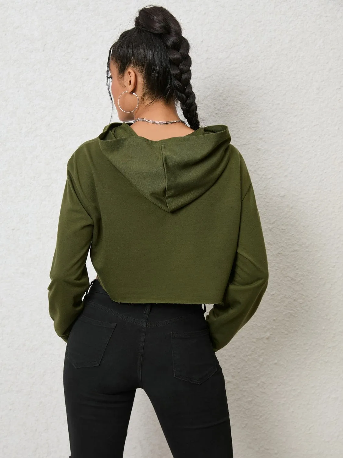Cutout Long Sleeve Hoodie sold by Unique Kulture product image thumbnail 3
