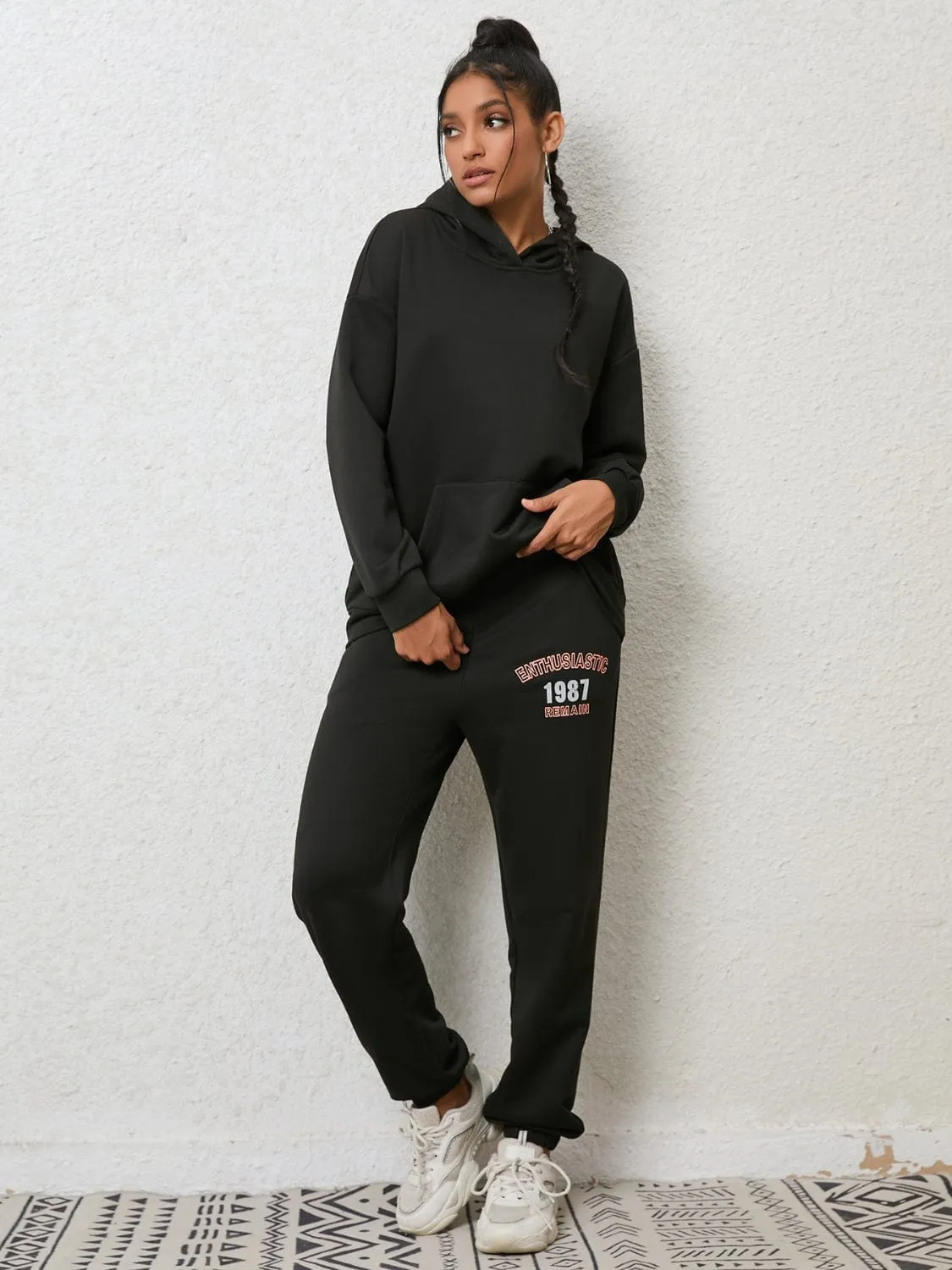 Graphic Hoodie and Sweatpants Set sold by Unique Kulture product image thumbnail 3