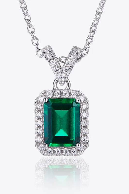 Adored 1.25 Carat Lab-Grown Emerald Pendant Necklace sold by Unique Kulture