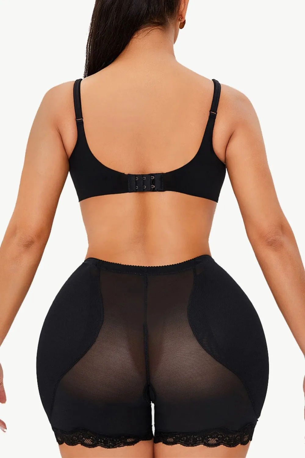Full Size Scalloped Lace Trim Pull-On Shaping Shorts sold by Unique Kulture product image thumbnail 3