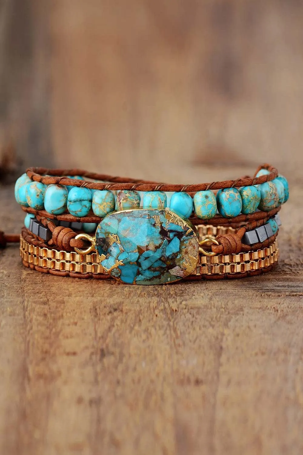 Handmade Natural Stone Copper Bracelet sold by Unique Kulture product image thumbnail 3