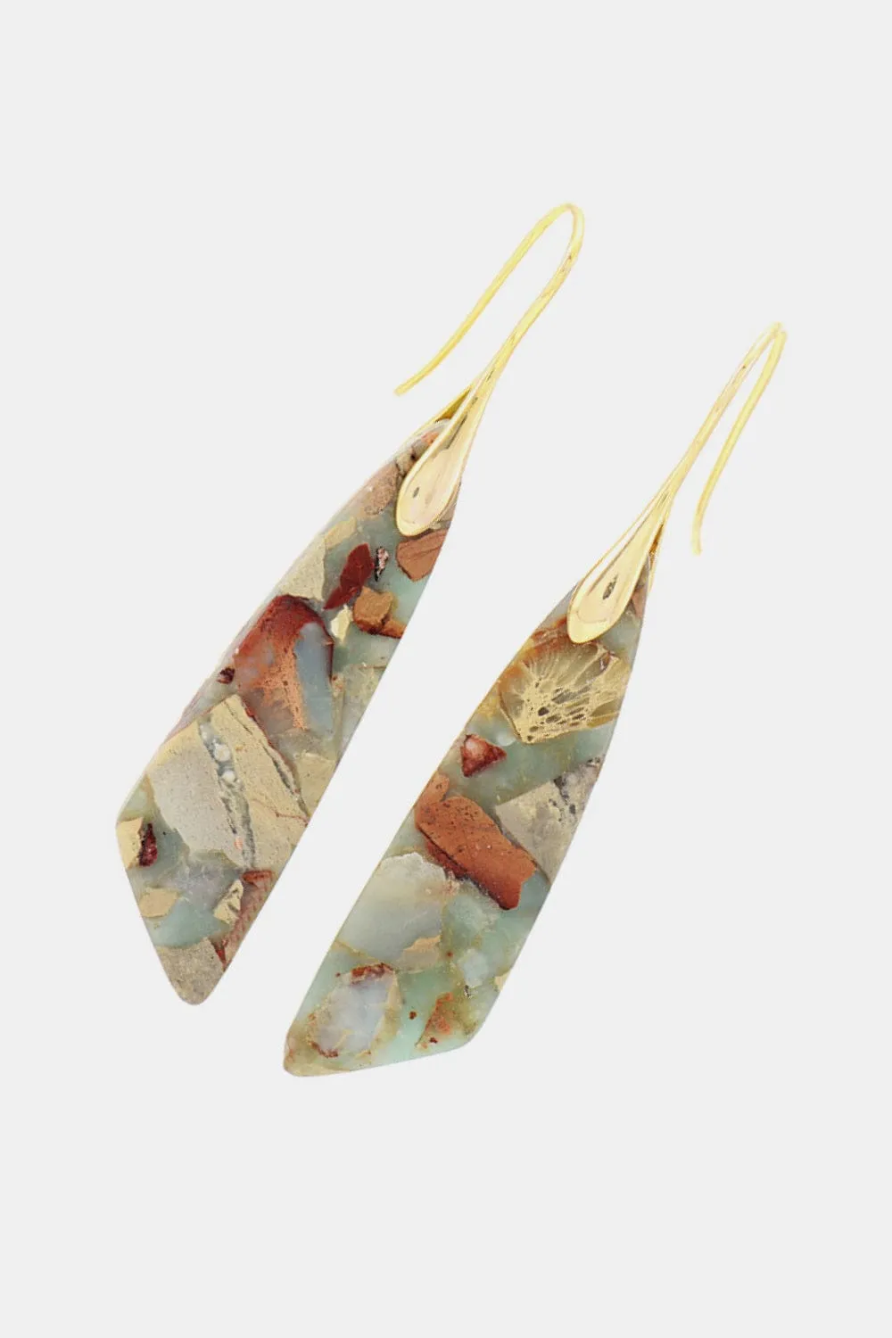 Handmade Natural Stone Dangle Earrings sold by Unique Kulture product image thumbnail 2