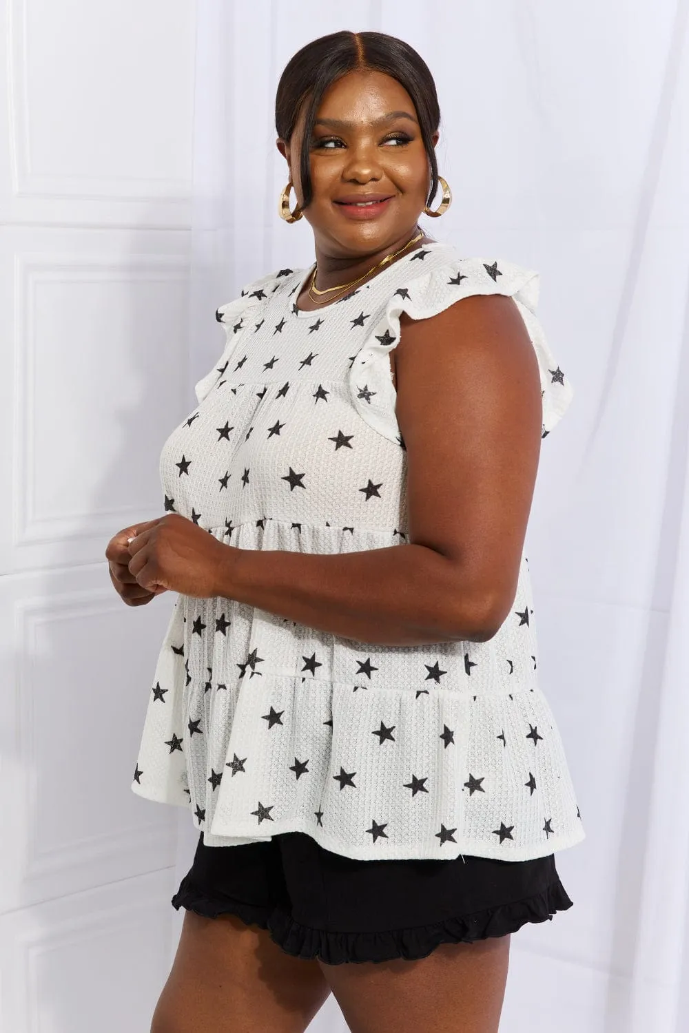 Heimish Shine Bright Full Size Butterfly Sleeve Star Top sold by Unique Kulture product image thumbnail 4