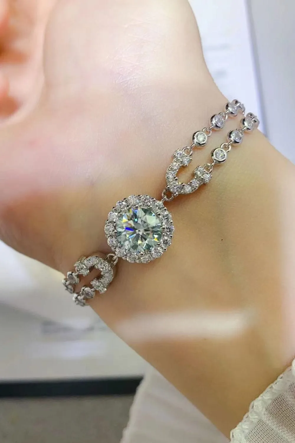 2 Carat Moissanite Double-Layered Bracelet sold by Unique Kulture product image thumbnail 3