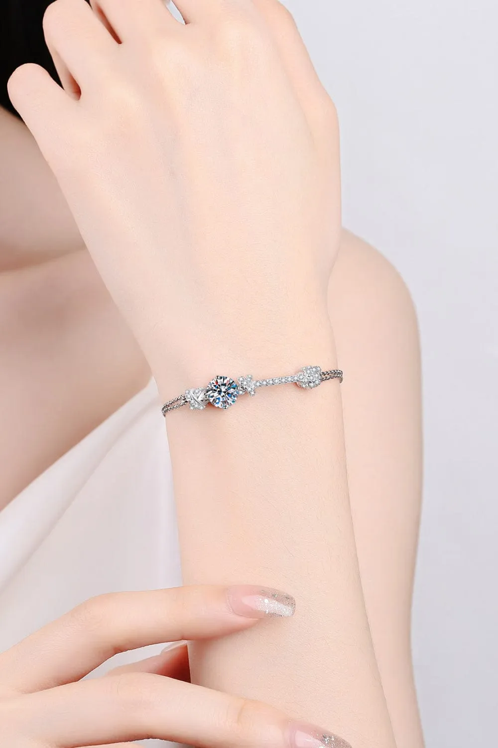 2 Carat Moissanite 925 Sterling Silver Bracelet sold by Unique Kulture product image thumbnail 2
