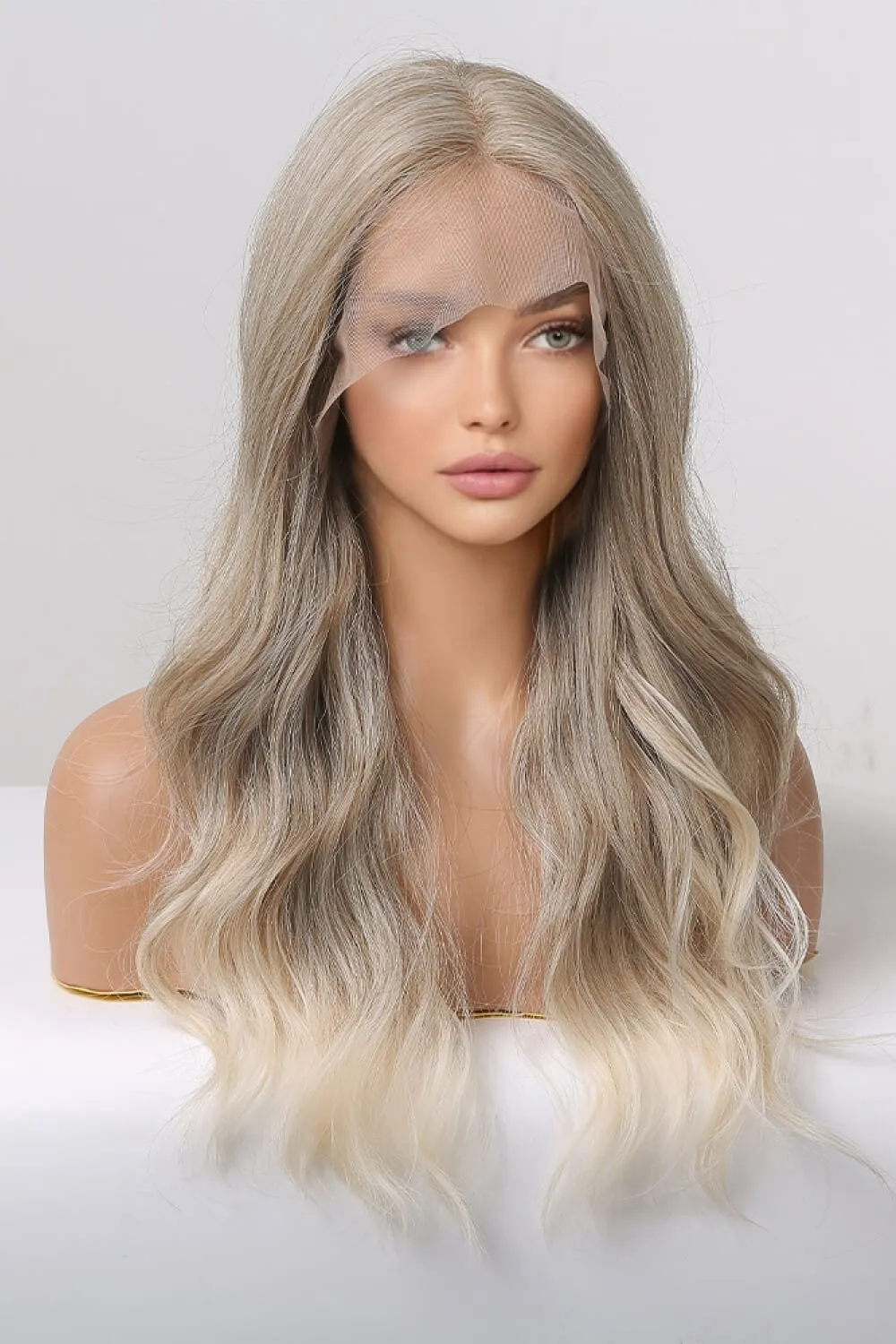 13*2" Lace Front Wigs Synthetic Long Wave 24" 150% Density in Medium Blonde Highlights sold by Unique Kulture product image thumbnail 5