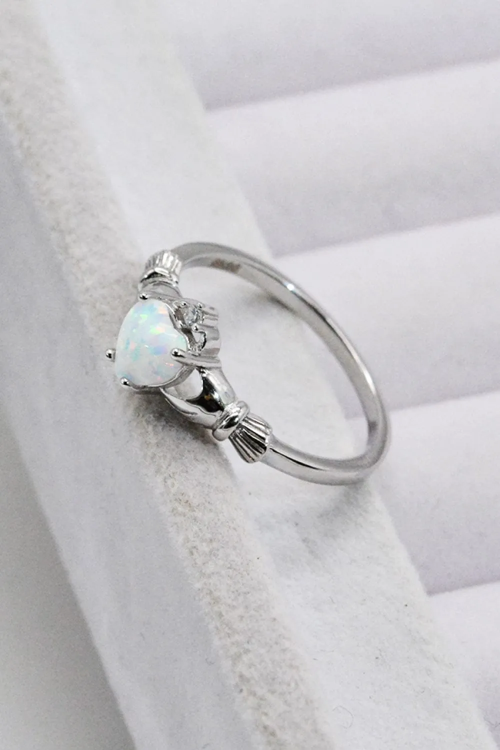 925 Sterling Silver Heart Opal Ring sold by Unique Kulture product image thumbnail 3