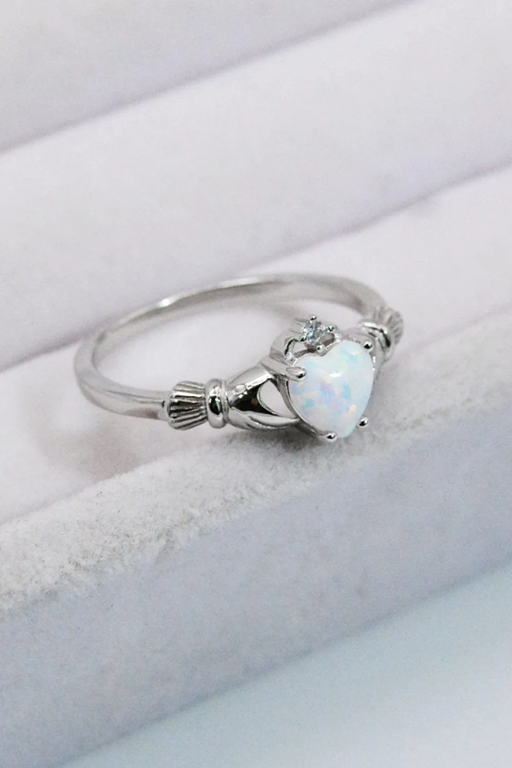 925 Sterling Silver Heart Opal Ring sold by Unique Kulture product image thumbnail 2