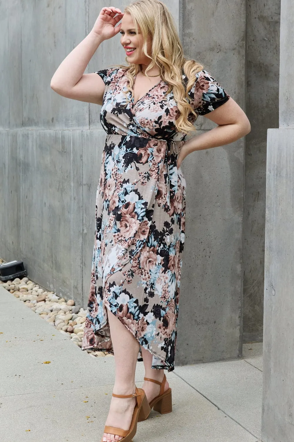 Heimish Give Me Roses Full Size Floral Maxi Wrap Dress sold by Unique Kulture product image thumbnail 3