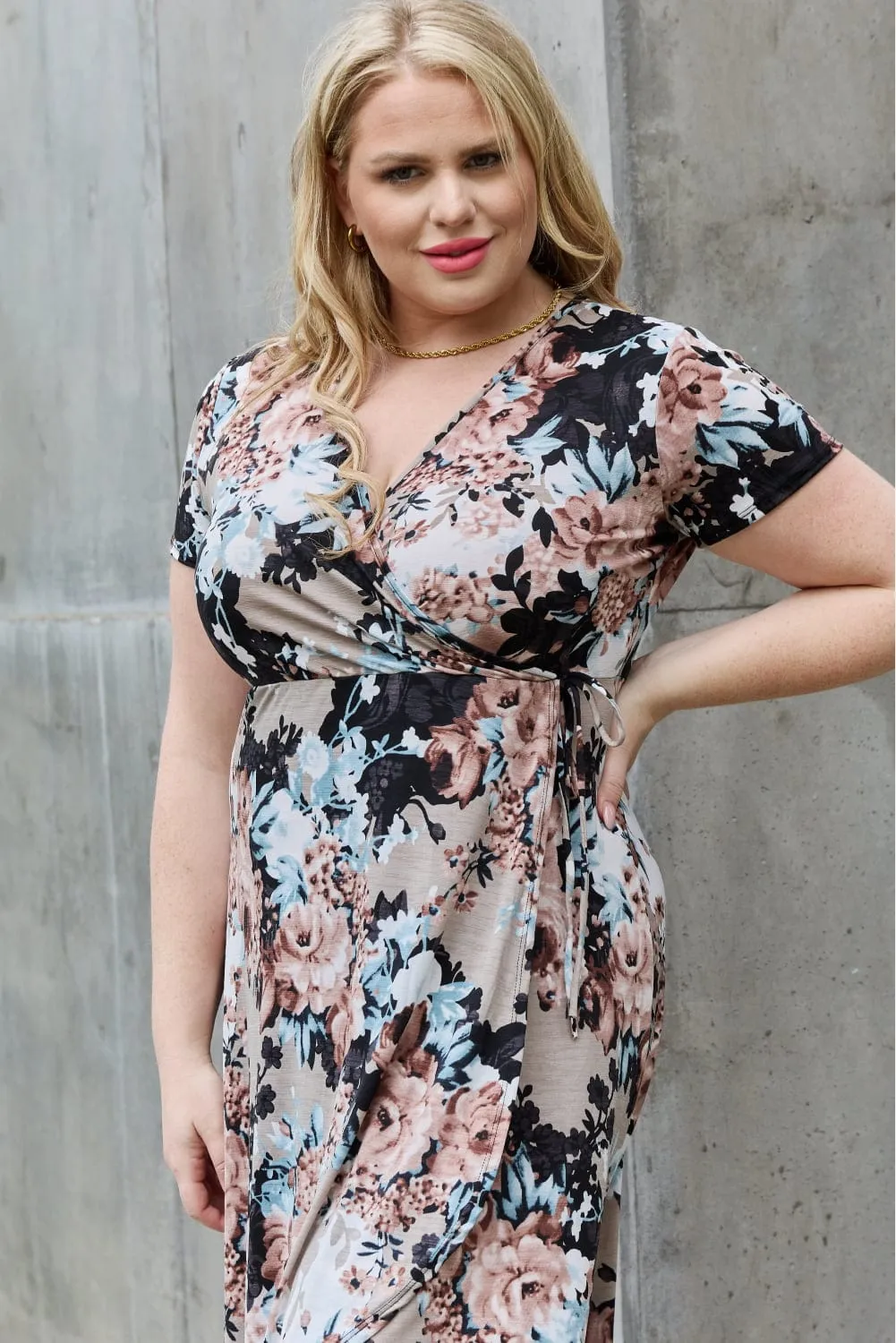 Heimish Give Me Roses Full Size Floral Maxi Wrap Dress sold by Unique Kulture product image thumbnail 4