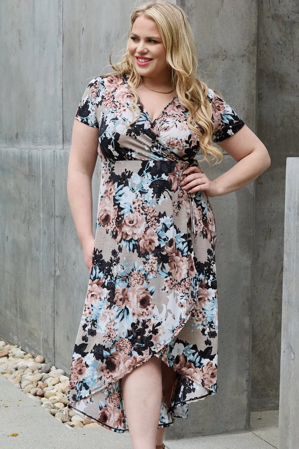 Heimish Give Me Roses Full Size Floral Maxi Wrap Dress sold by Unique Kulture