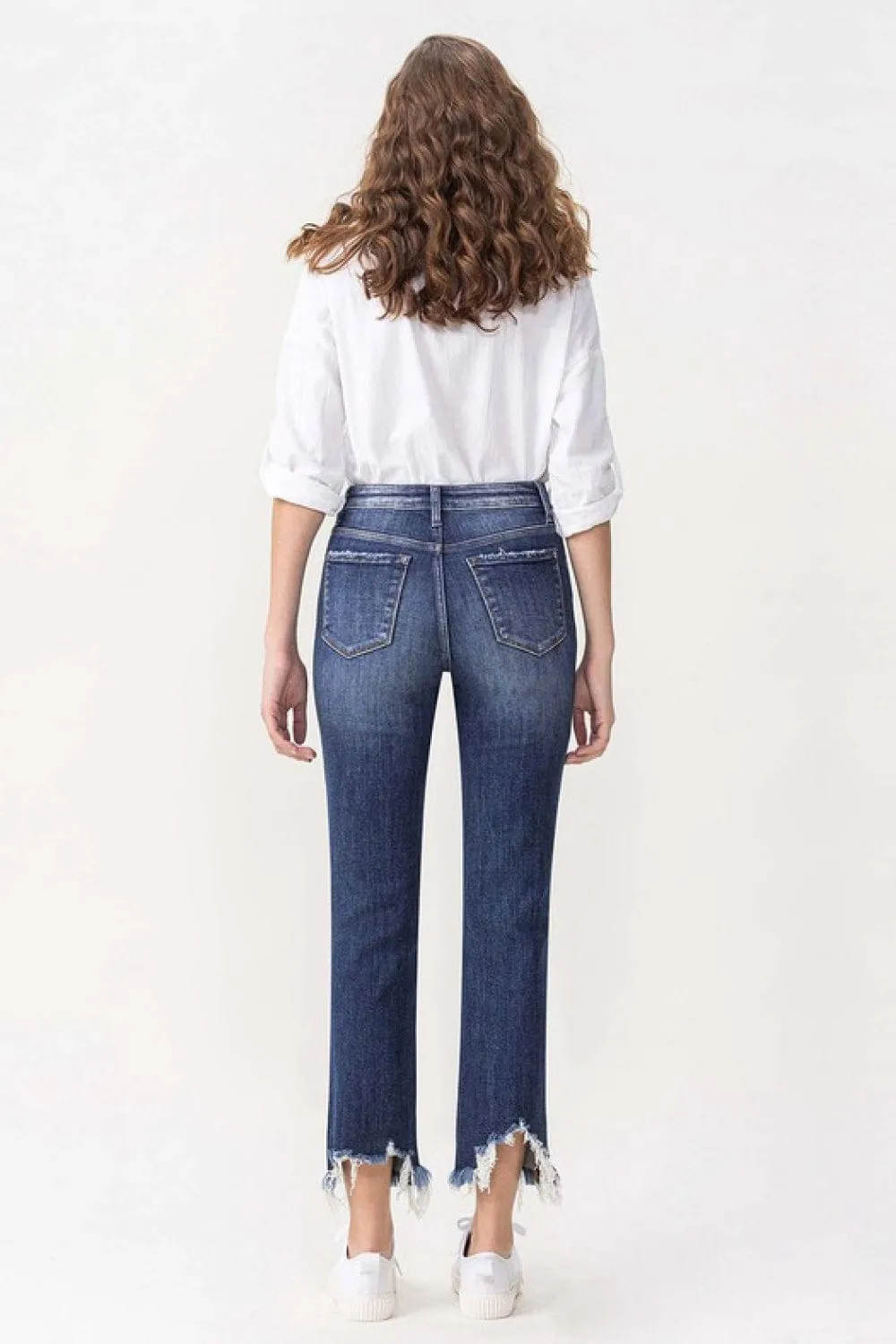 Lovervet Jackie Full Size High Rise Crop Straight Leg Jeans sold by Unique Kulture product image thumbnail 2
