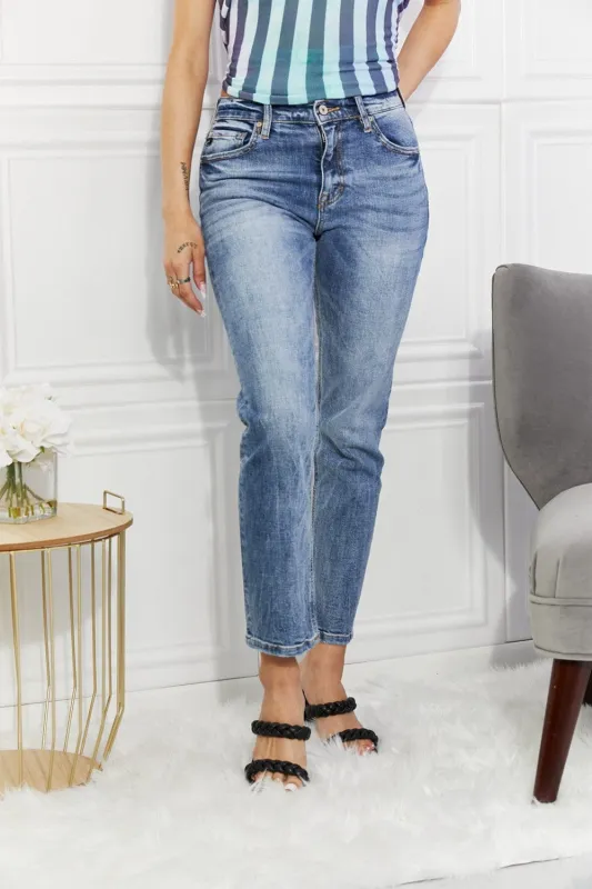 Kancan Full Size Amara High Rise Slim Straight Jeans sold by Unique Kulture