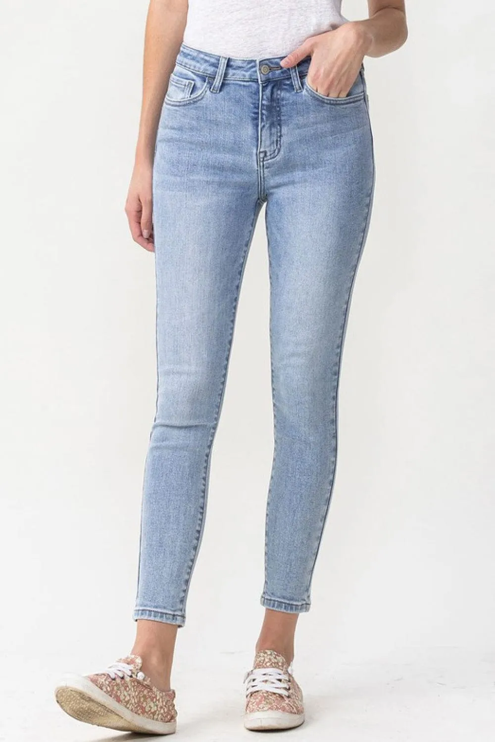 Lovervet Full Size Talia High Rise Crop Skinny Jeans sold by Unique Kulture