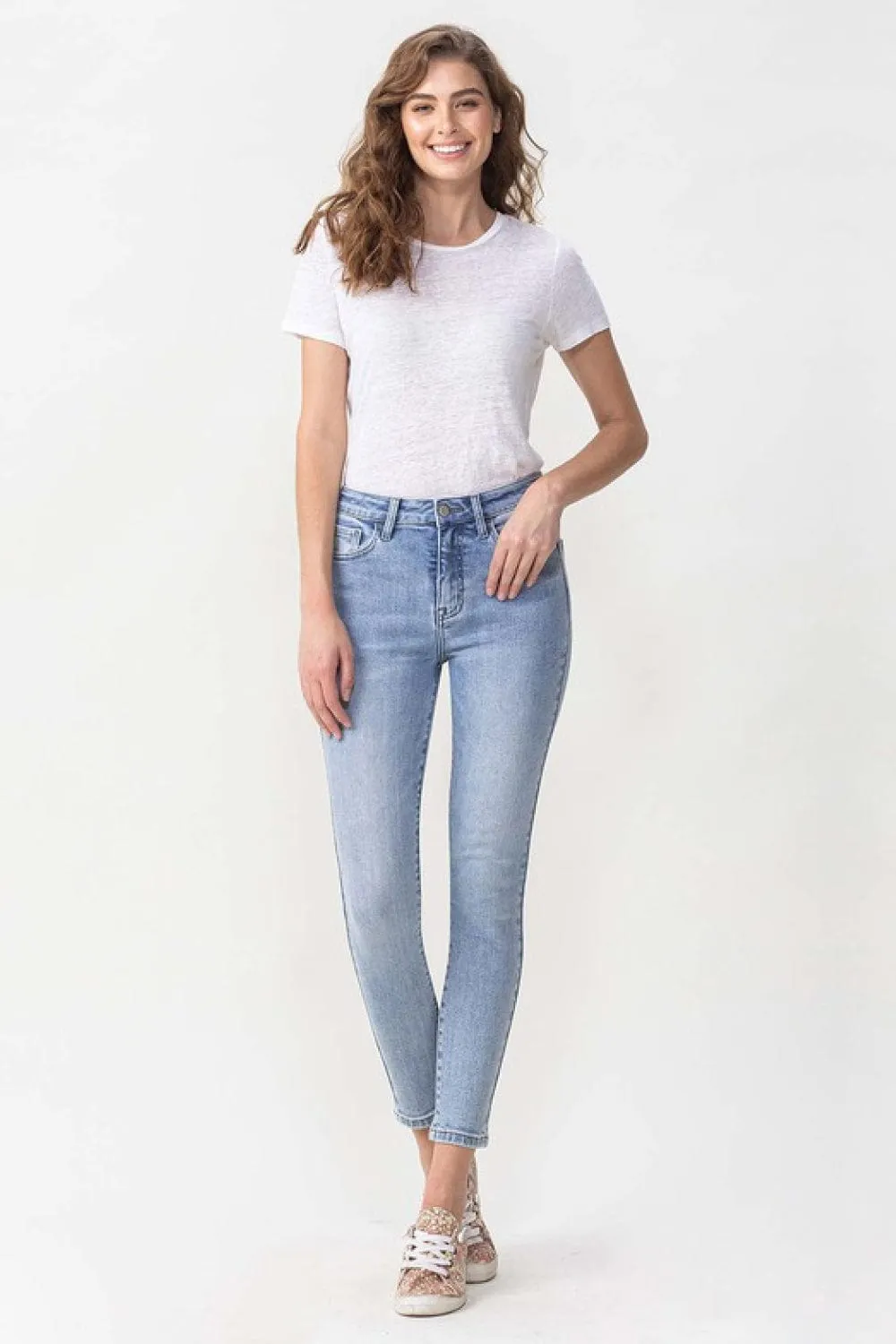 Lovervet Full Size Talia High Rise Crop Skinny Jeans sold by Unique Kulture product image thumbnail 5