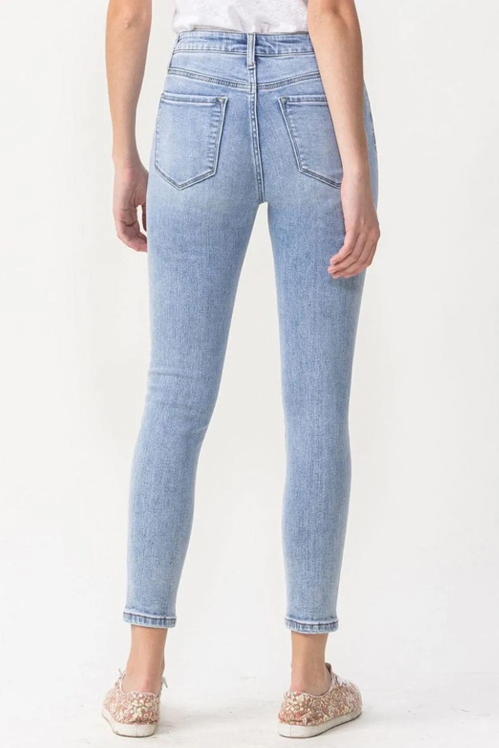 Lovervet Full Size Talia High Rise Crop Skinny Jeans sold by Unique Kulture product image thumbnail 2