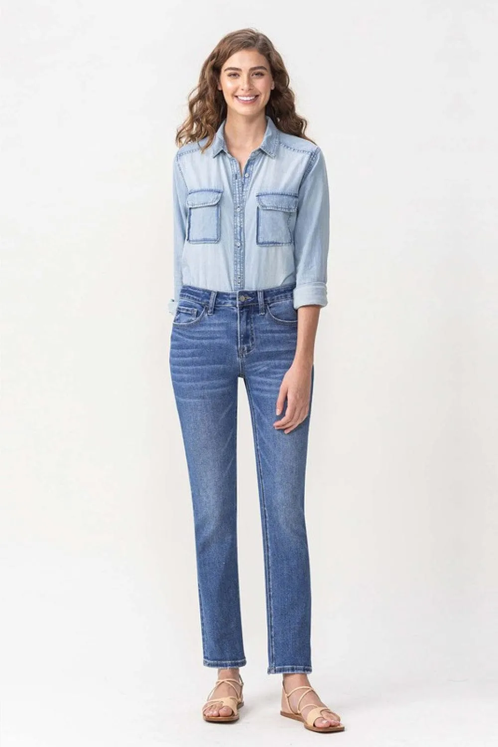 Lovervet Full Size Maggie Midrise Slim Ankle Straight Jeans sold by Unique Kulture product image thumbnail 4