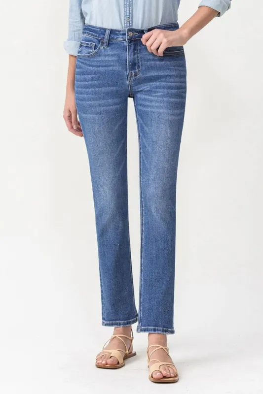 Lovervet Full Size Maggie Midrise Slim Ankle Straight Jeans sold by Unique Kulture