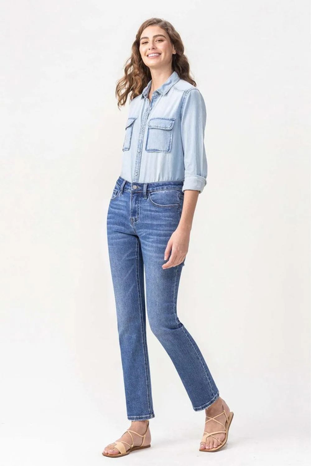 Lovervet Full Size Maggie Midrise Slim Ankle Straight Jeans sold by Unique Kulture product image thumbnail 5