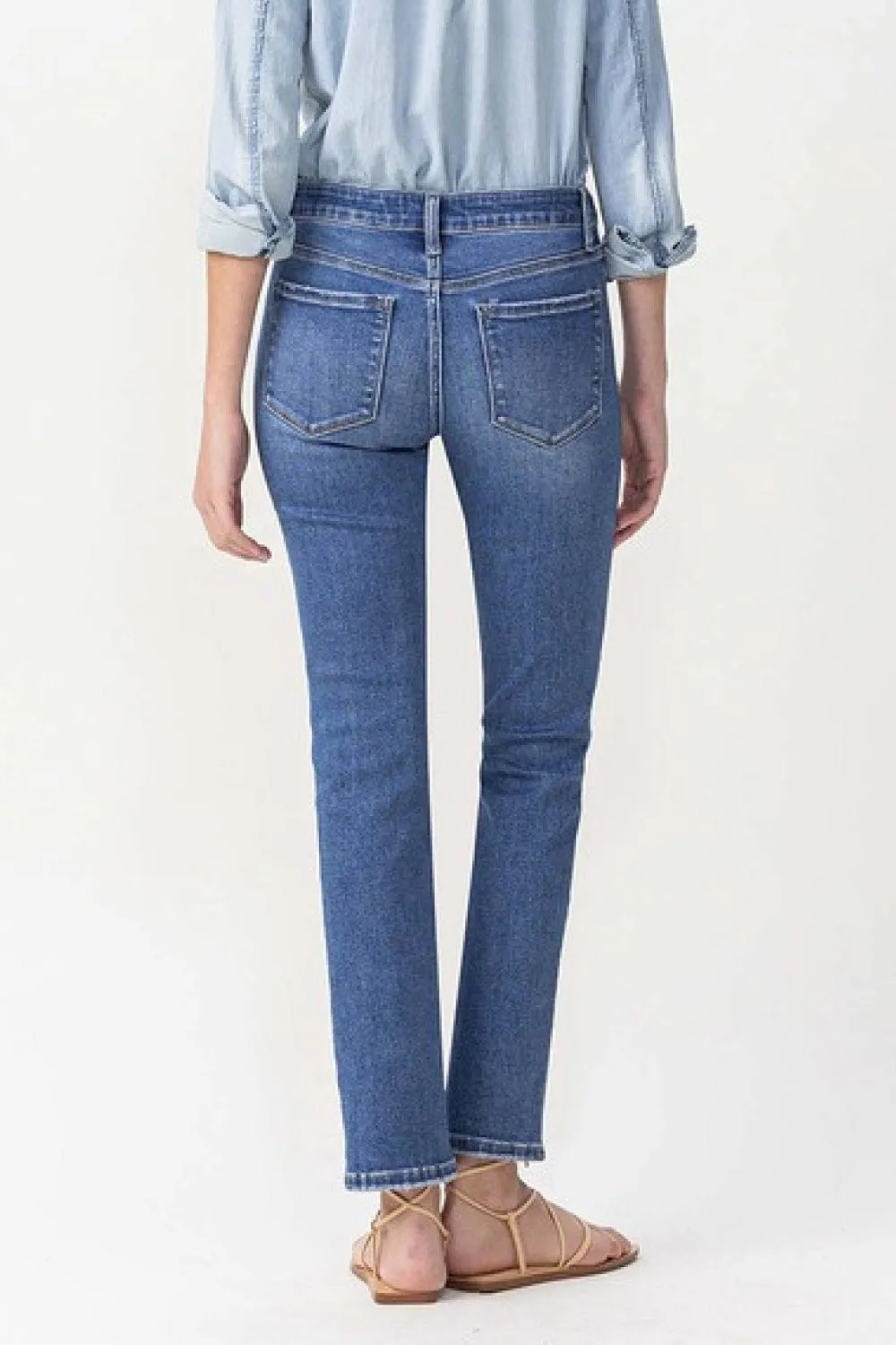 Lovervet Full Size Maggie Midrise Slim Ankle Straight Jeans sold by Unique Kulture product image thumbnail 2