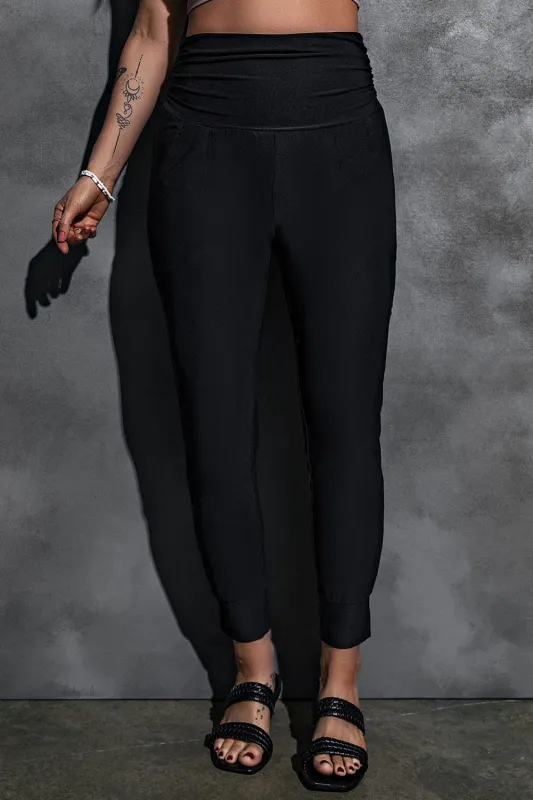 High-Rise Wide Waistband Joggers made by Unique Kulture