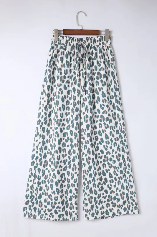 Leopard Drawstring Waist Culottes sold by Unique Kulture