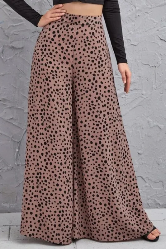 Animal Print High-Rise Culottes made by Trendsi