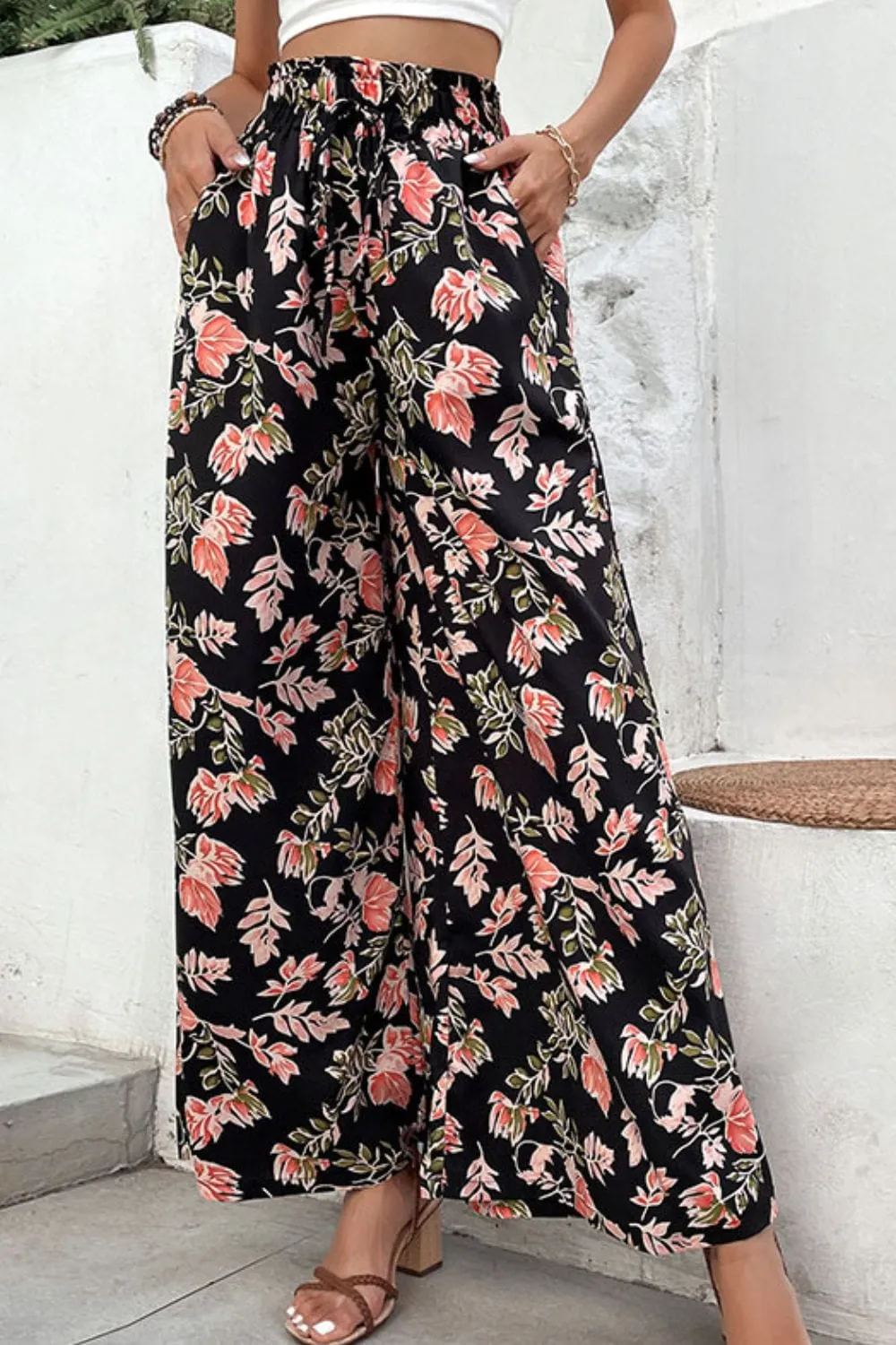 Floral Pull-On Wide Leg Pants sold by Unique Kulture product image thumbnail 3