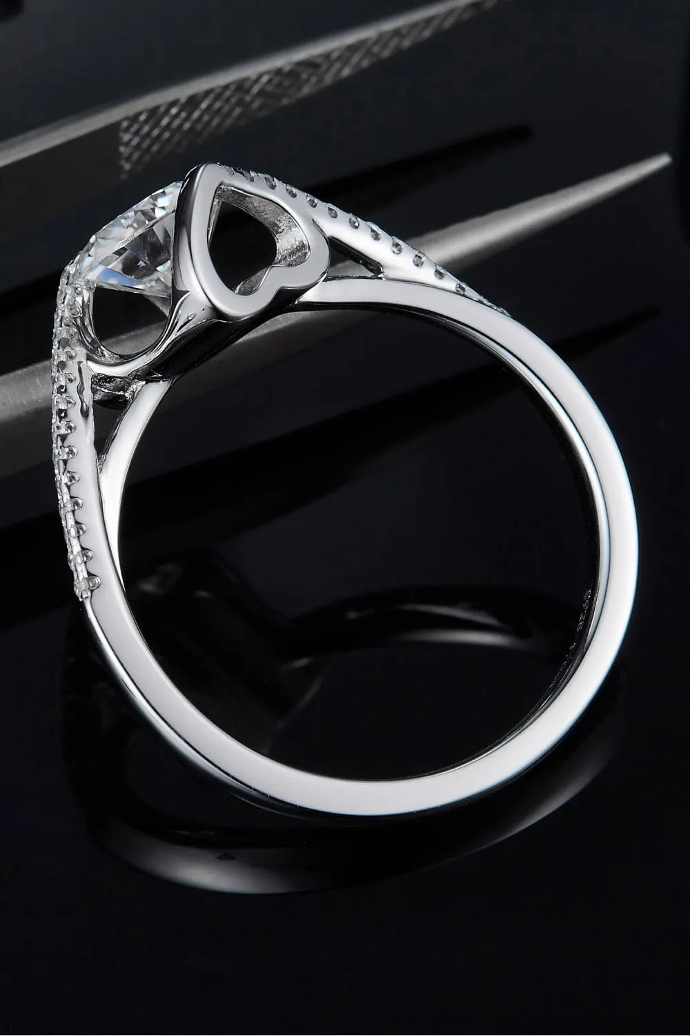 1 Carat Moissanite 925 Sterling Silver Twisted Ring sold by Unique Kulture product image thumbnail 2