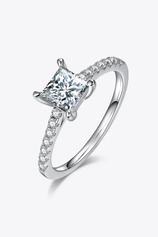 1.21 Carat Moissanite 925 Sterling Silver Side Stone Ring made by Trendsi