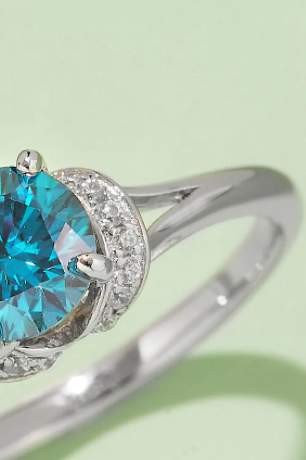 1 Carat Moissanite 4-Prong 925 Sterling Silver Ring sold by Unique Kulture product image thumbnail 3