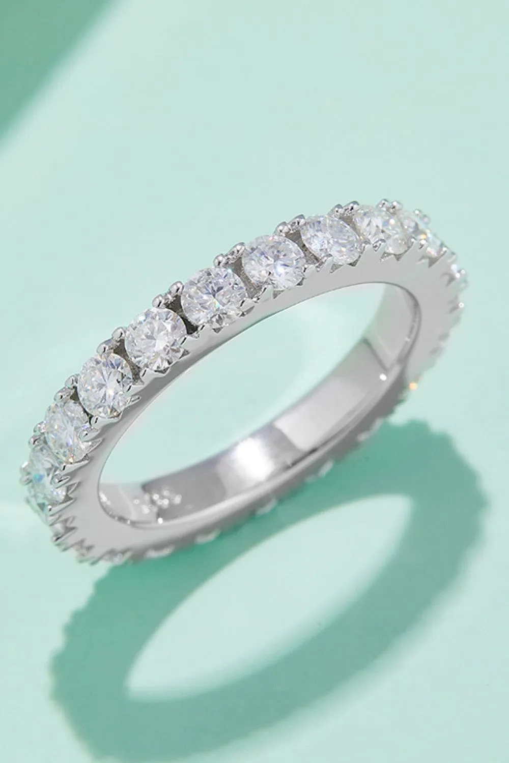 2.3 Carat Moissanite 925 Sterling Silver Eternity Ring sold by Unique Kulture product image thumbnail 4