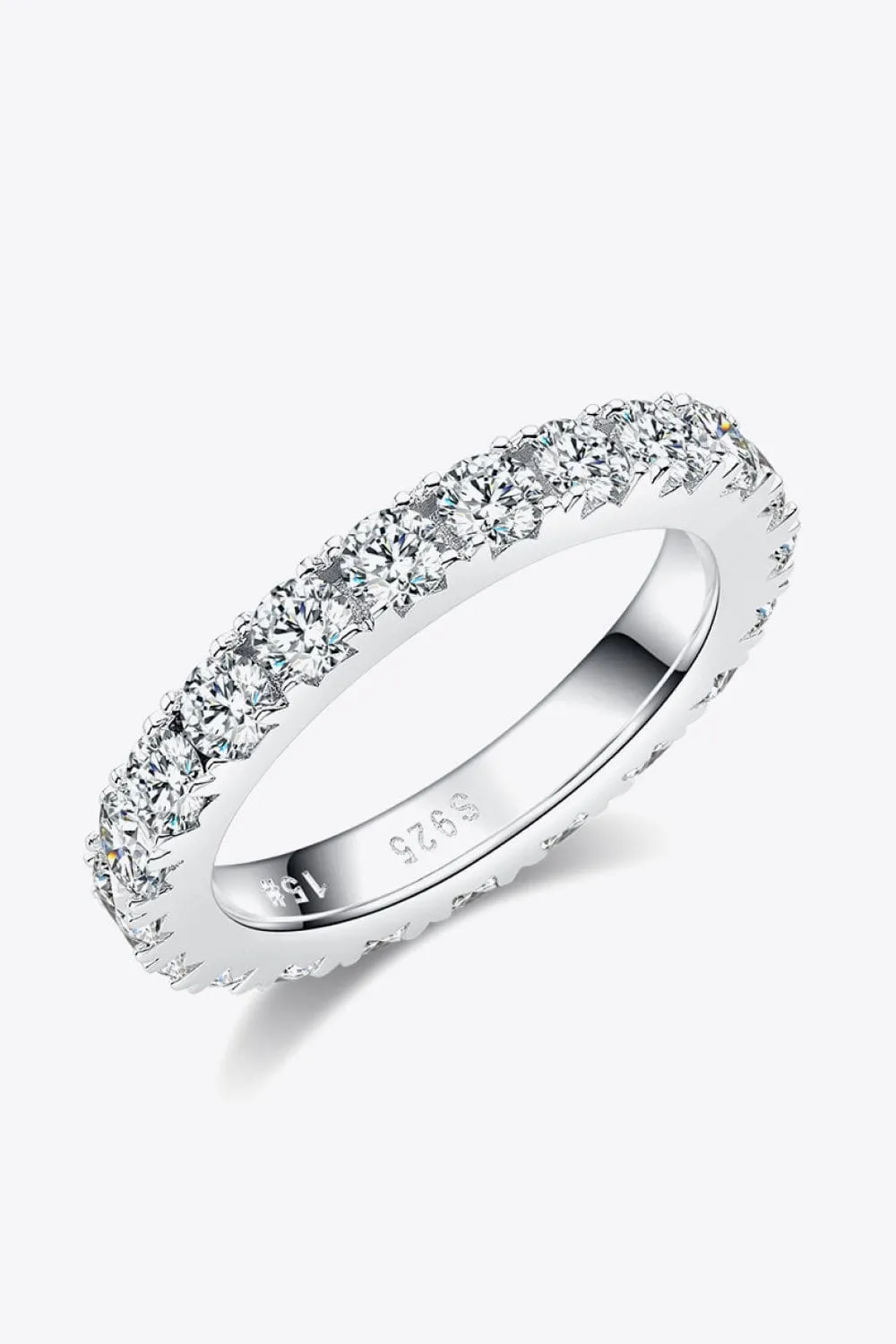2.3 Carat Moissanite 925 Sterling Silver Eternity Ring sold by Unique Kulture